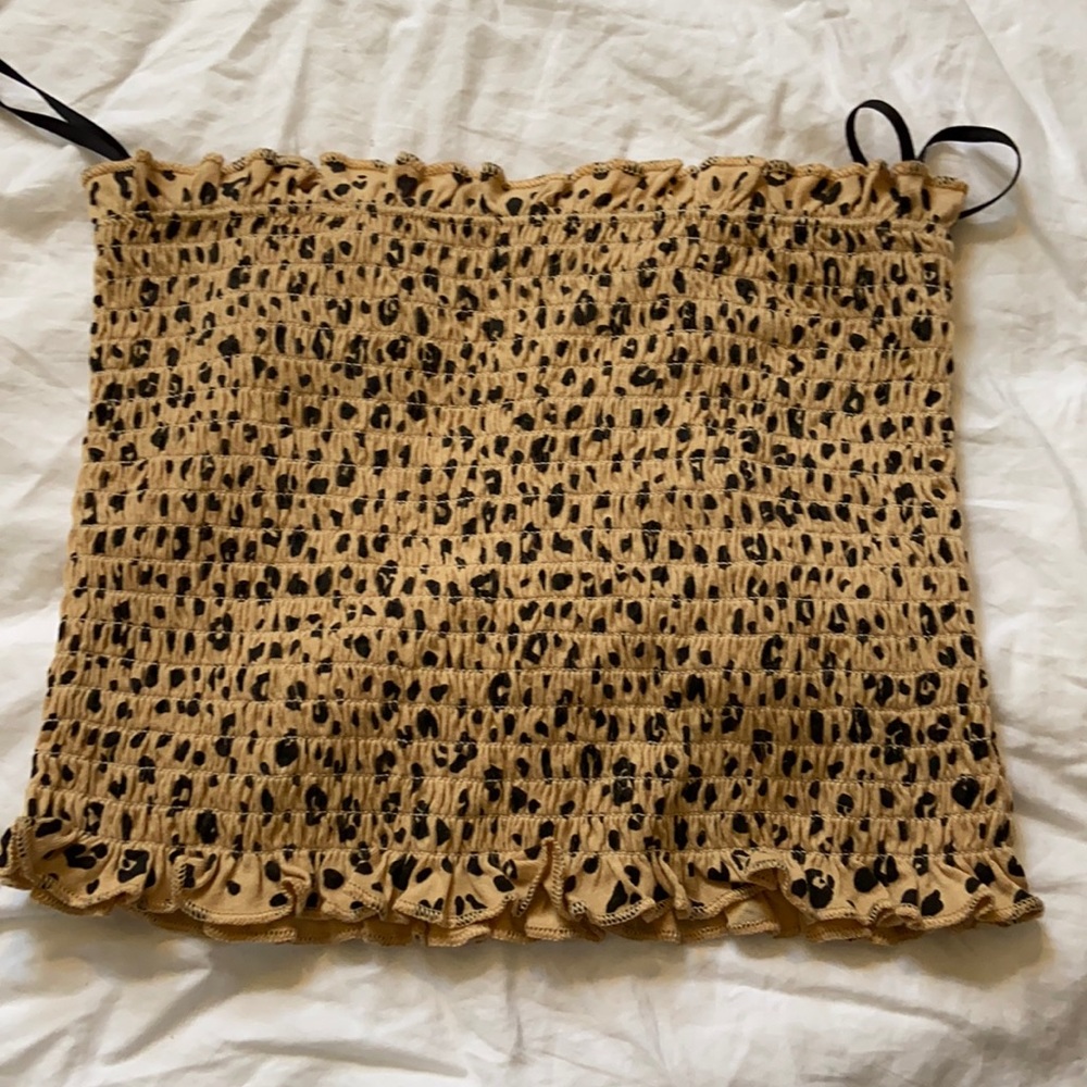 Cheetah print tube top